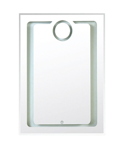 Miroir de forme spéciale, miroir en couches, étanche Capteur tactile intelligent de haute qualité Lumières LED à changement de couleur Miroir de salle de bain intelligent JH-D602