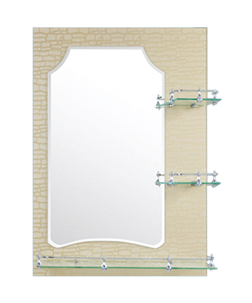 Miroir sablé, miroir de forme spéciale, 4MM, 5MM, Vente chaude Salle de bains de style moderne Salle de douche de luxe Miroir simple Miroir traditionnel avec étagère JH-1089F