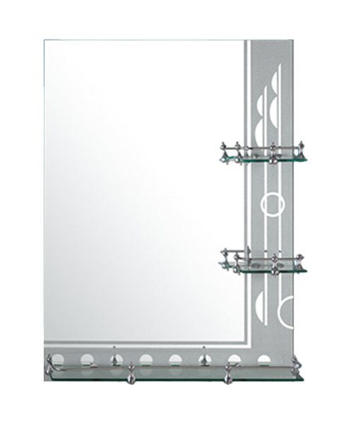 Miroir décalque, décalcomanies en cristal, 4 MM, 5 MM, offre spéciale salle de bain de Style moderne salle de douche de luxe miroir Simple miroir traditionnel avec étagère JH-1128