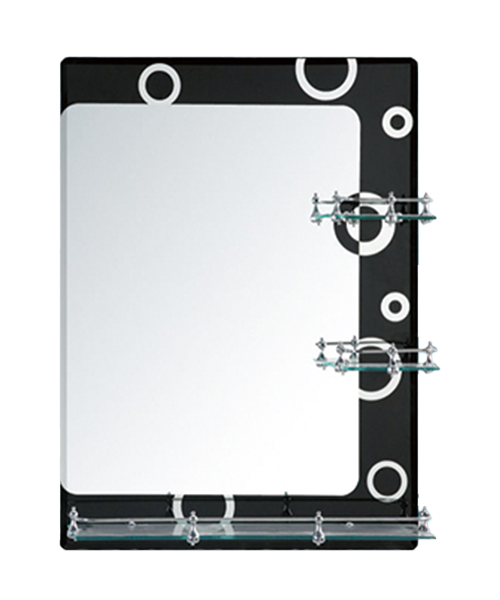 Miroir de séparation, miroir argenté sans cuivre HD ou miroir en aluminium, 4MM, 5MM, Vente chaude Salle de bain de style moderne Salle de douche de luxe Miroir simple Miroir traditionnel avec étagère JH-1171