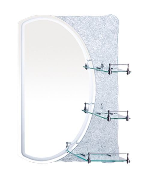 Miroir d'art, décalcomanies en cristal, 4 MM, 5 MM, offre spéciale salle de bain de Style moderne salle de douche de luxe miroir Simple miroir traditionnel avec étagère JH-2015-33A