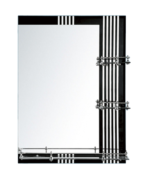 Miroir double couche, miroir argenté sans cuivre de 4 mm ou miroir en aluminium, épaisseur de cloison 5 mm, 4 mm, 5 mm, vente chaude salle de bain de style moderne salle de douche de luxe miroir simple miroir traditionnel avec étagère JH-4016