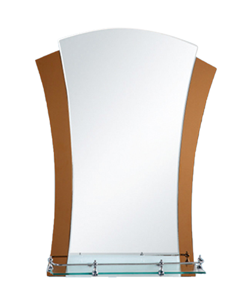 Miroir biseauté, raccords en alliage de zinc, 4MM, 5MM, Vente chaude Salle de bains de style moderne Salle de douche de luxe Miroir simple Miroir traditionnel avec étagère JH-6618