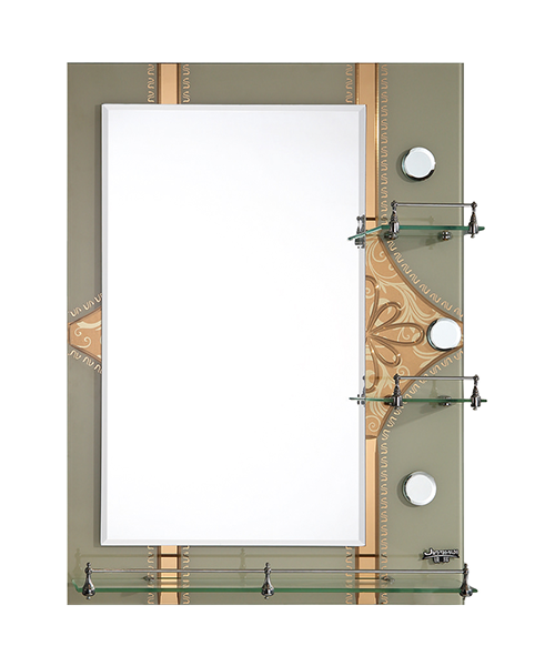 Miroir argenté sans cuivre HD ou miroir en aluminium, cloison en verre, miroir décalque, 4MM, 5MM, Vente chaude Salle de bains de style moderne Salle de douche de luxe Miroir simple Miroir traditionnel avec étagère JH-2018-6