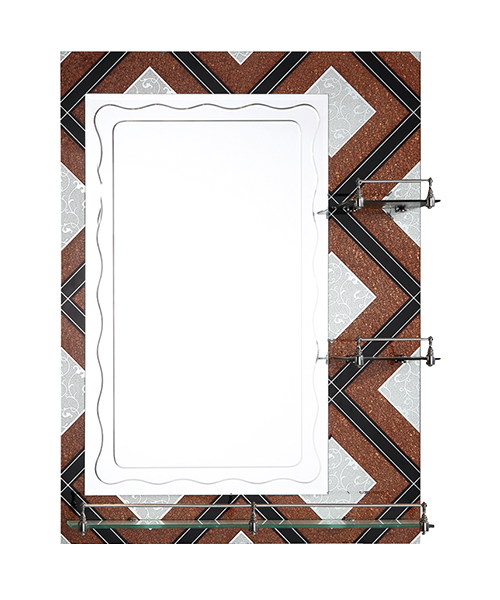 Miroir d'art, décalcomanies en cristal, 4MM, 5MM, Vente chaude Salle de bain contemporaine Salle de bain de luxe Miroir simple avec étagère Miroir traditionnel JH-8908