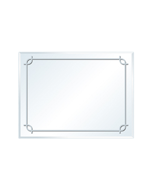 Miroir en relief, 4 MM, 5 MM, offre spéciale Style moderne bon prix Rectangle rond ovale forme Simple miroir traditionnel miroir JH-130, des supports en plastique sont disponibles à l'arrière