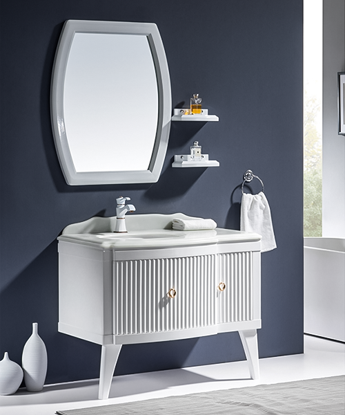 Personnalisation globale, armoire de salle de douche de luxe de salle de bains de style moderne de vente chaude avec le cabinet de miroir JH-P01513