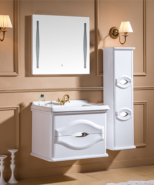 Épaisseur de l'armoire: 12 mm / 15 mm / 18 mm, non endommagé, armoire de salle de douche de luxe de salle de bain de style moderne avec armoire à miroir JH-P01542