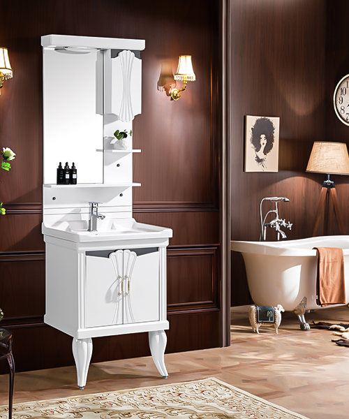 Produits de bouche à oreille, faciles à installer, armoire de salle de douche de luxe de salle de bains de style moderne de vente chaude avec le cabinet de miroir JH-P01823