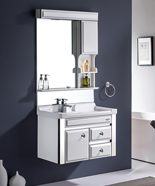 Divers matériaux, différentes tailles, armoire de salle de douche de luxe de salle de bains de style moderne de vente chaude avec le cabinet de miroir JH-P201483